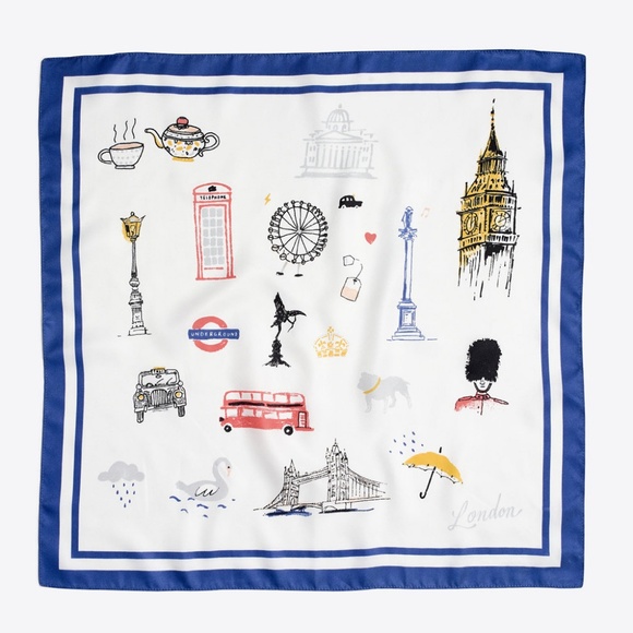 J. Crew Factory Accessories - J. Crew Factory London Print Neck Scarf